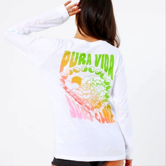 🎉HPx3🎉 Pura Vida Surf Camp Long Sleeve Crew Tee - Picture 3 of 6
